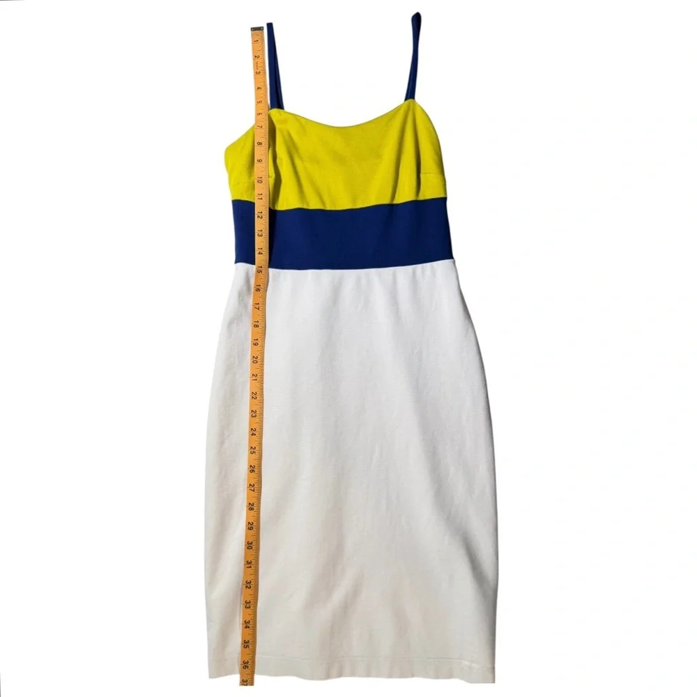 Banana Republic Citron Wasabi Colorblock Strappy Mini Dress Size 0 - Picture 6 of 6